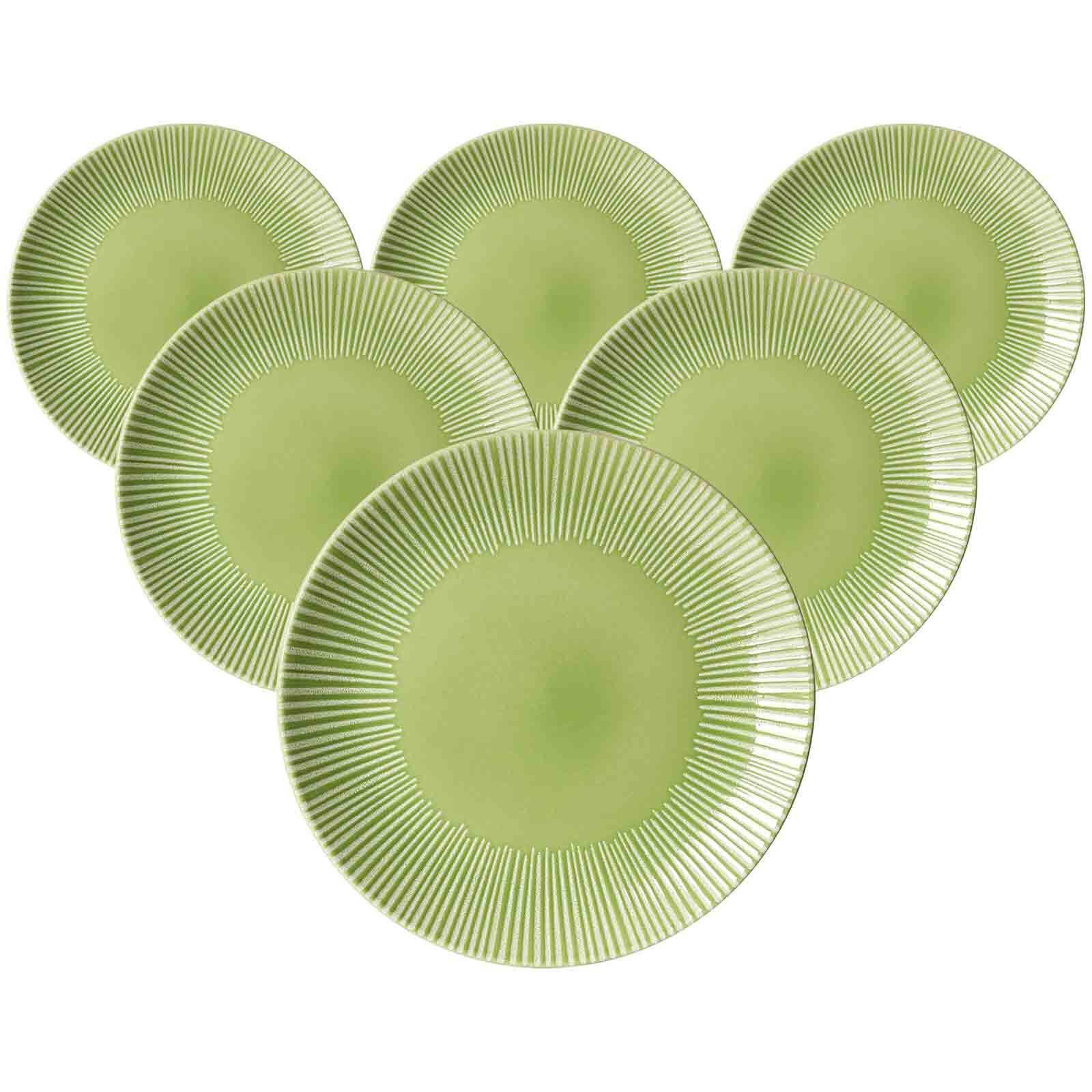 SPEISETELLER Banda Grün ø 27 cm 6er Set - Grün, Keramik (27cm) - Ritzenhoff Breker