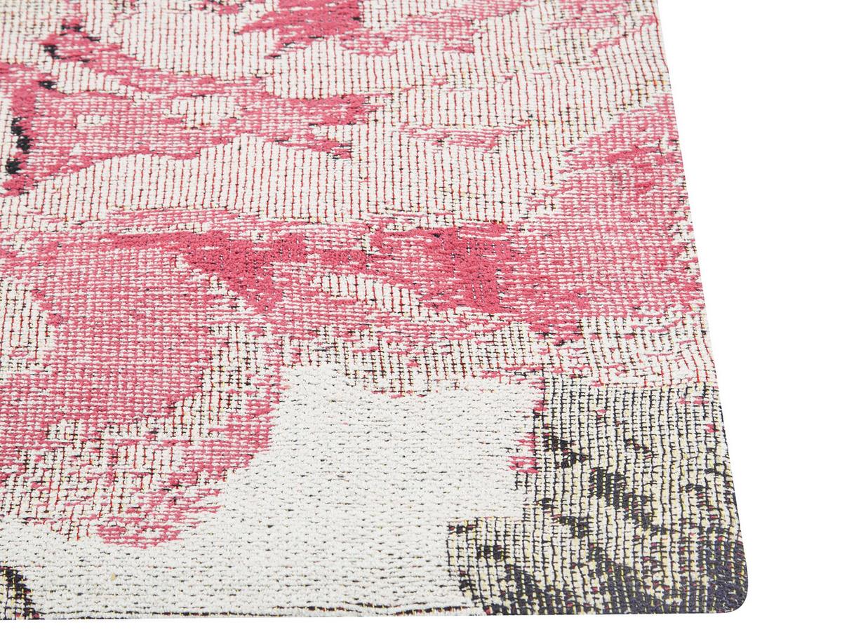 KURZFLOR-TEPPICH Ejaz 200/140 cm - Pink, Textil (140/200cm) - Beliani