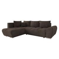 ECKSOFA Forest, Seite: Links - Dunkelbraun/Schwarz, Holz/Kunststoff (290/183cm) - MIRJAN24