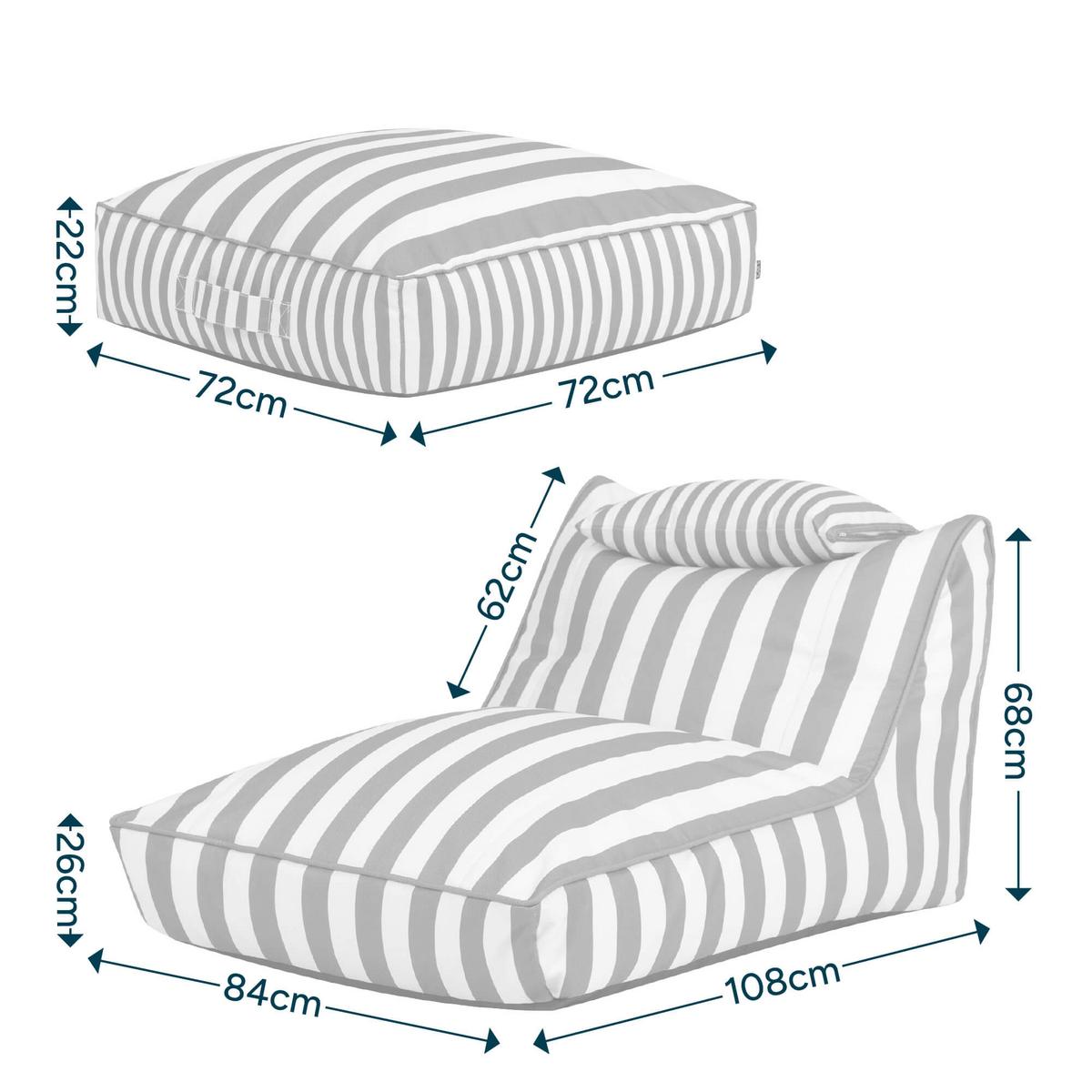 SITZSACK Outdoor mit Bodenkissen Nova - Olivgrün, Textil (84/68/180cm) - icon