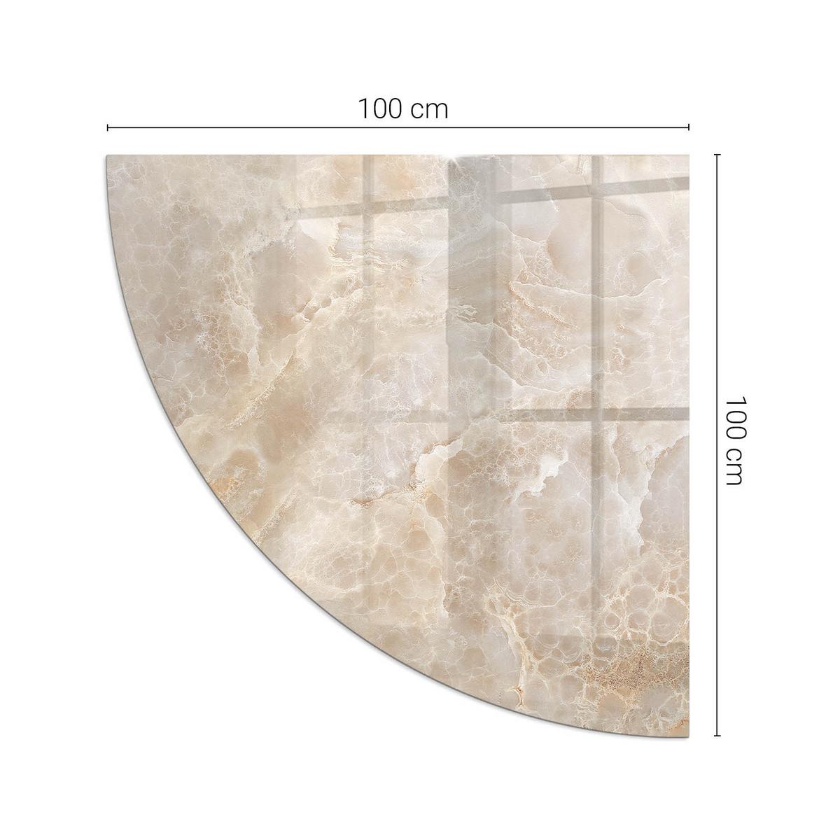 GLASPLATTE für Kamin 100x100 cm - Beige, Glas (100/100/0.4cm) - TULUP