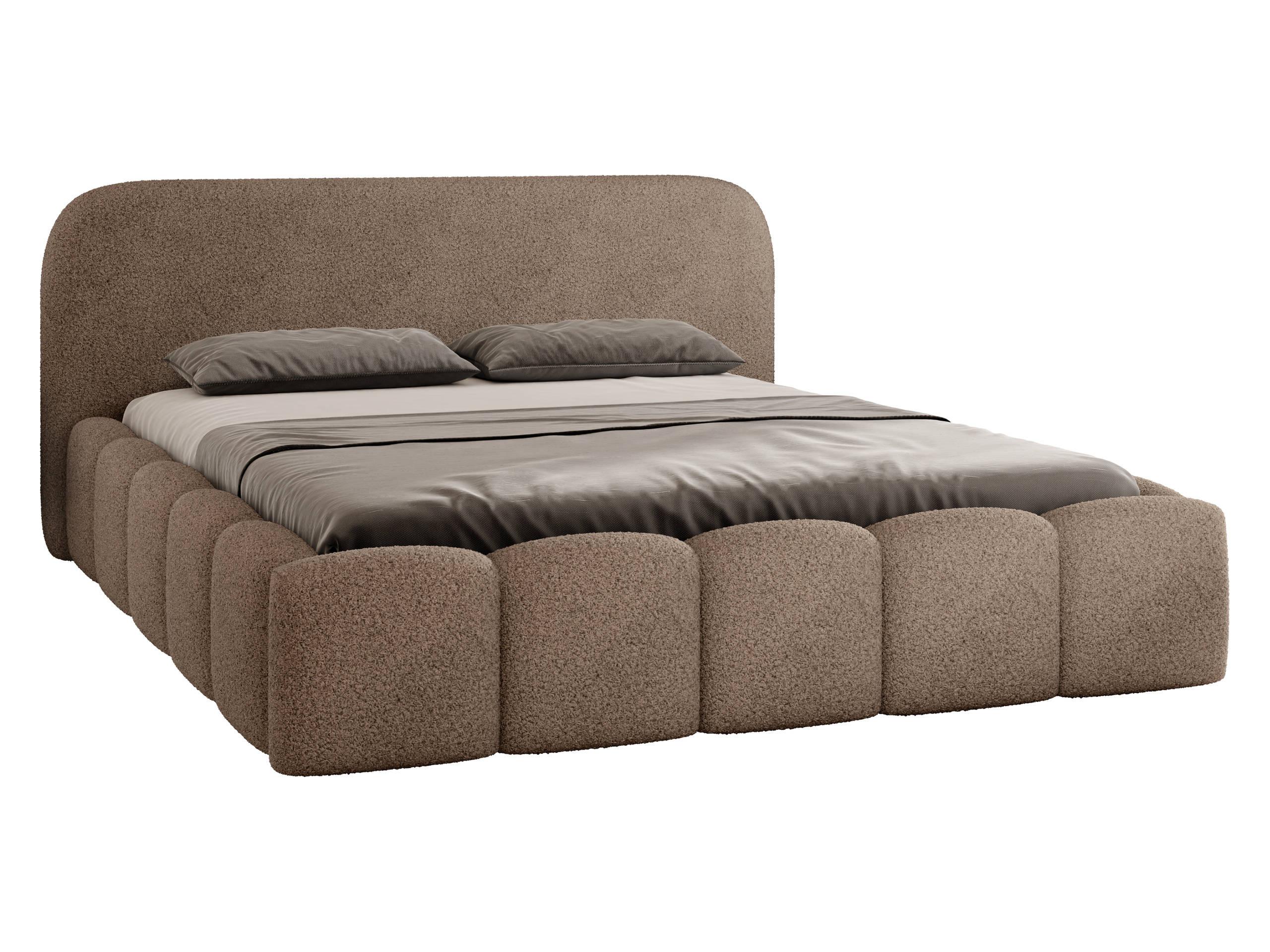 POLSTERBETT Refola Boucle - Schwarz/Naturfarben, Holz/Holzwerkstoff (160/200cm) - MIRJAN24