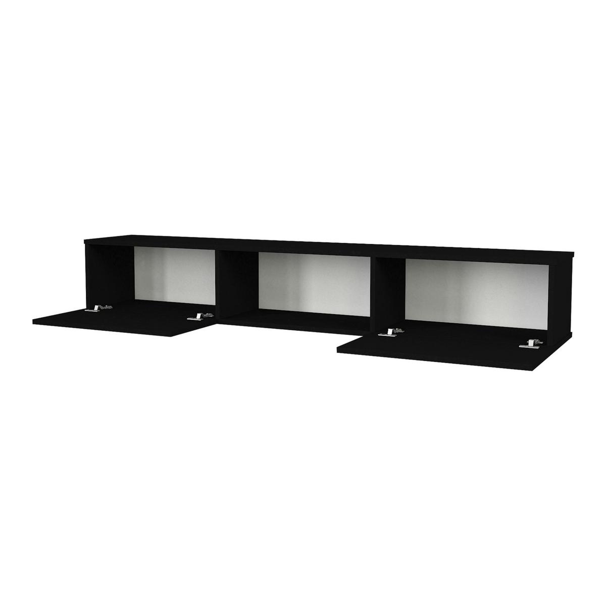 TV-ELEMENT Paltamo - Schwarz, Holzwerkstoff (180/29.5/31cm) - [en.casa]