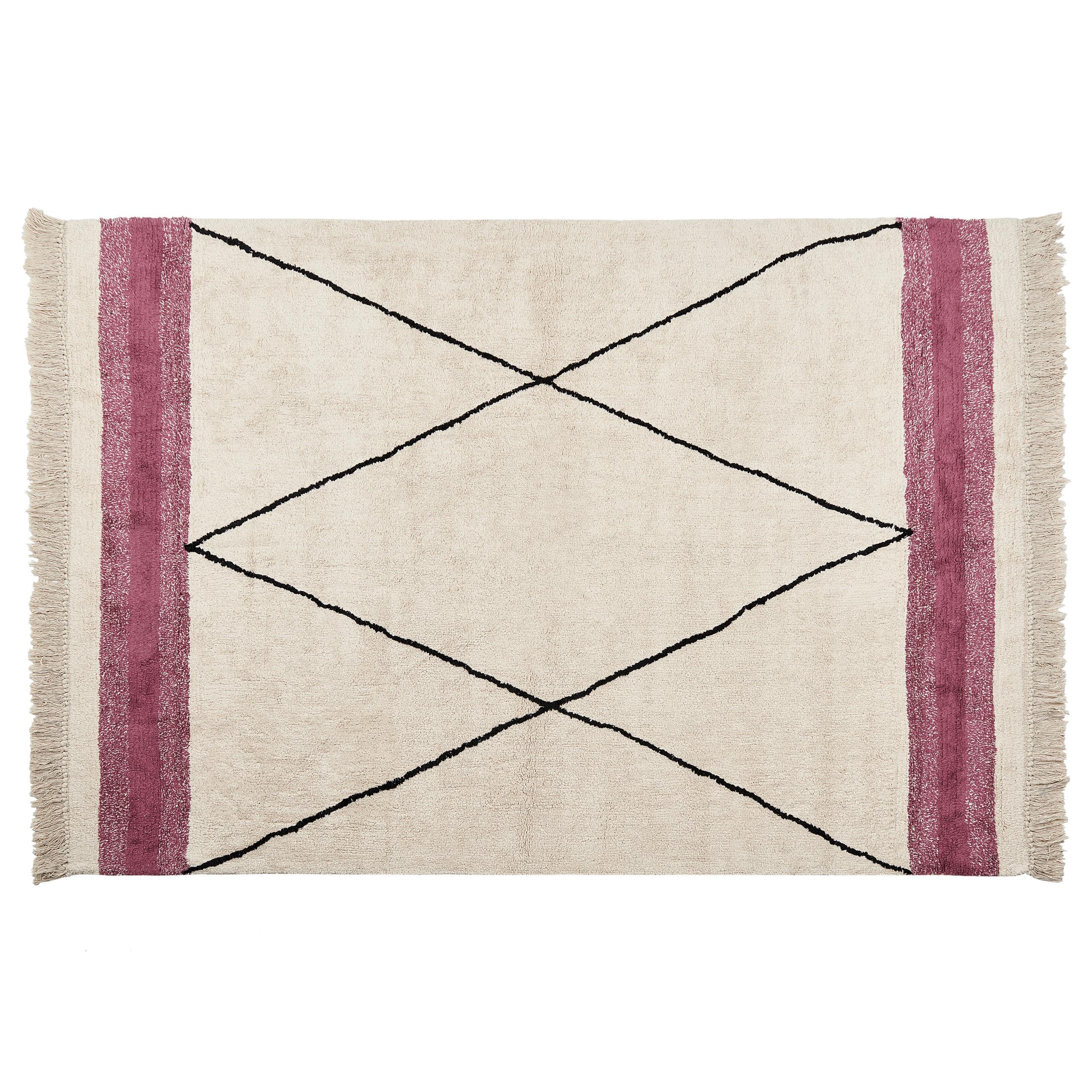 KURZFLOR-TEPPICH Afsar 200/140 cm - Beige, Textil (140/200cm) - Beliani