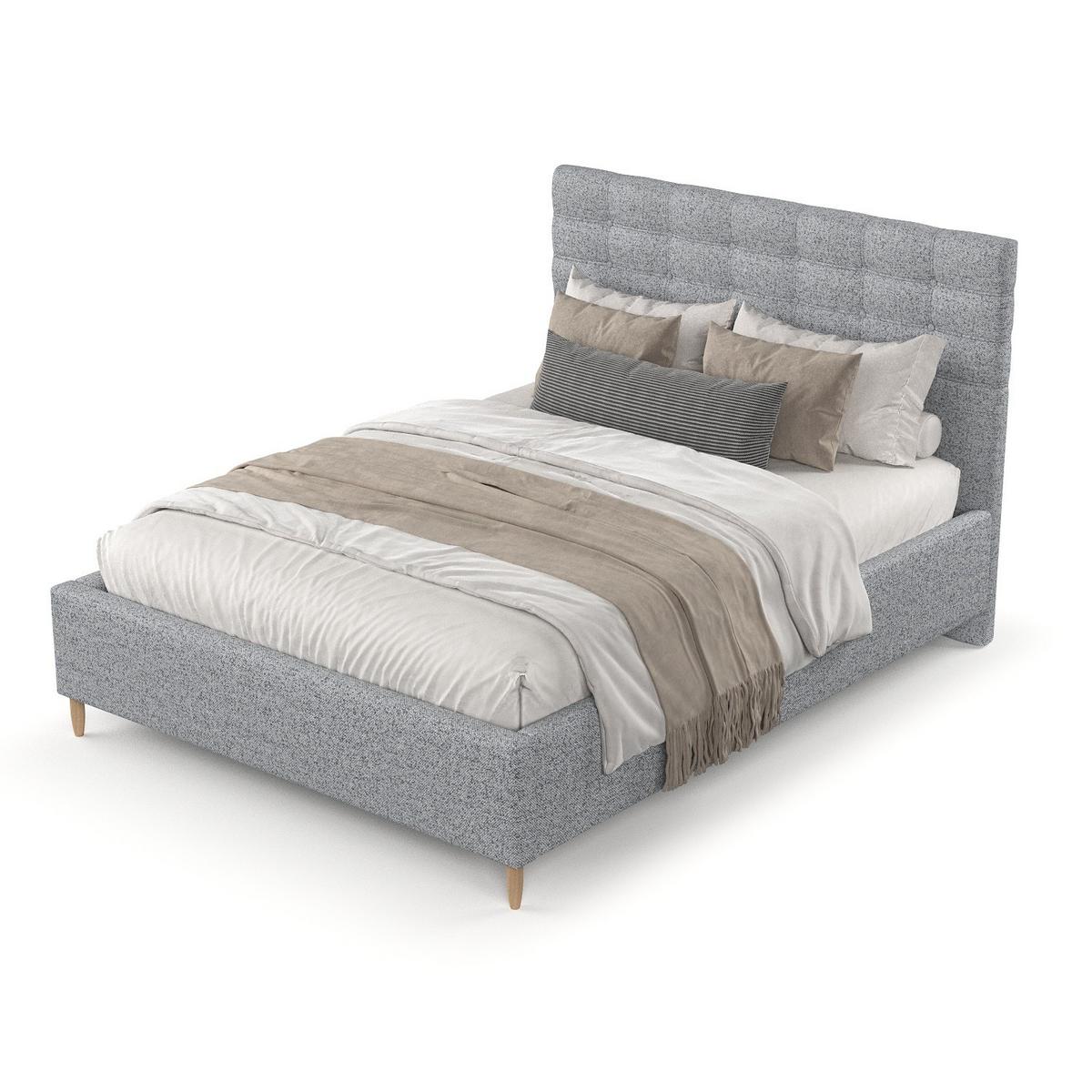 POLSTERBETT Soma 120/200 cm Grau im Riva Stoff - Naturfarben/Grau, Holz/Holzwerkstoff (120/200cm) - AltaBeds