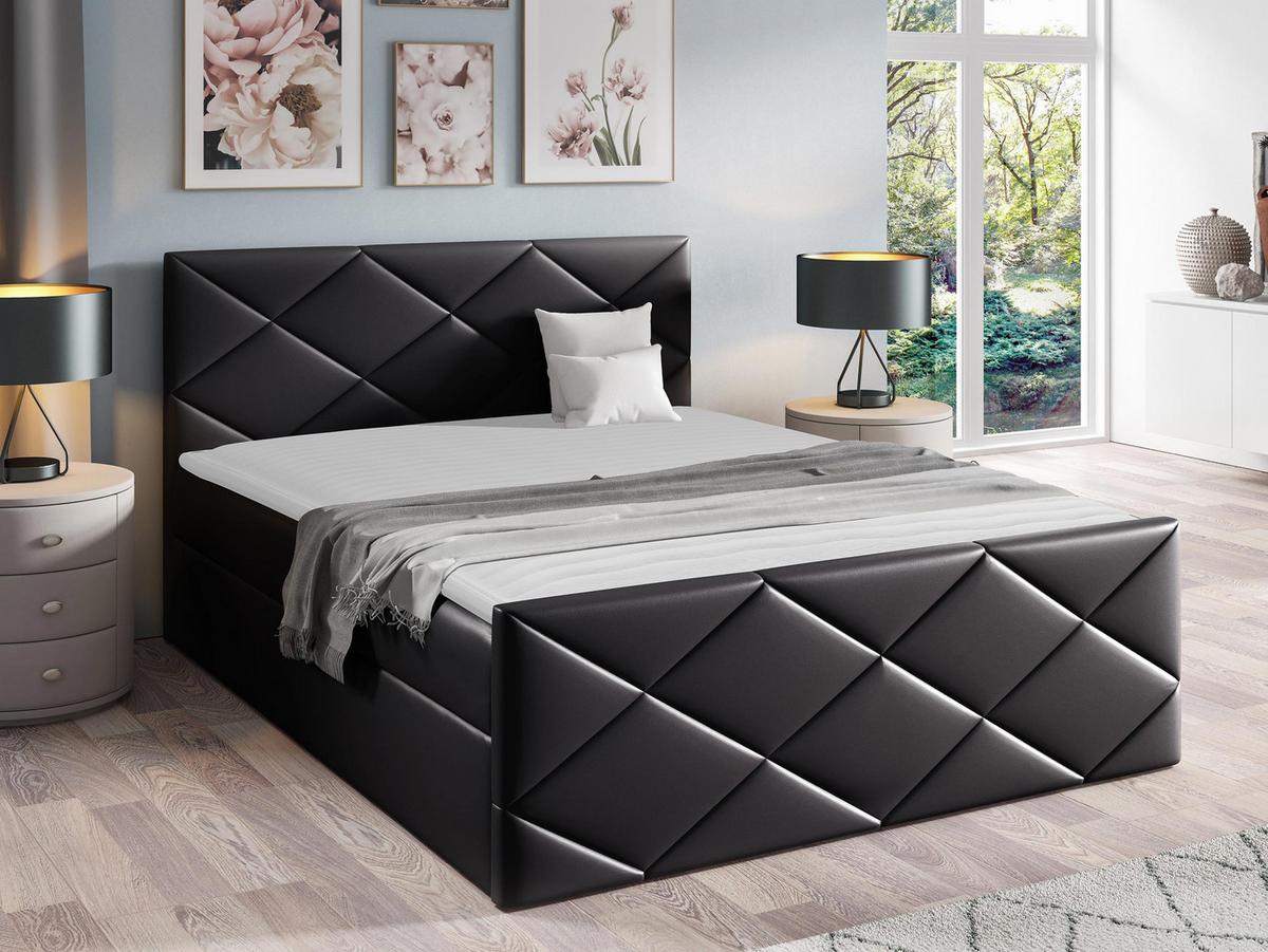 BOXBETT Herkules - H3 - Schwarz, Holz (160/200cm) - MIRJAN24