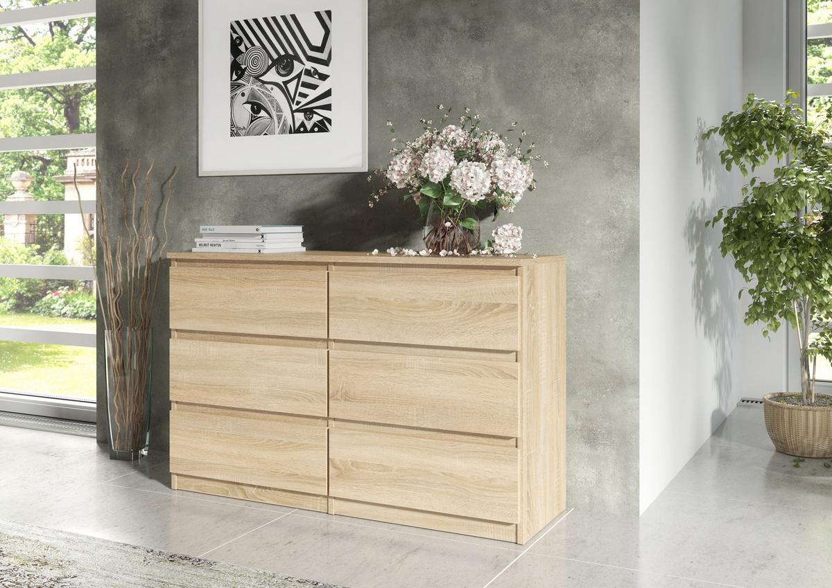 KOMMODE Sonoma 139/79/39 - Sonoma Eiche, Holzwerkstoff (139/79/39cm) - RAUMHIRSCH FURNITURE