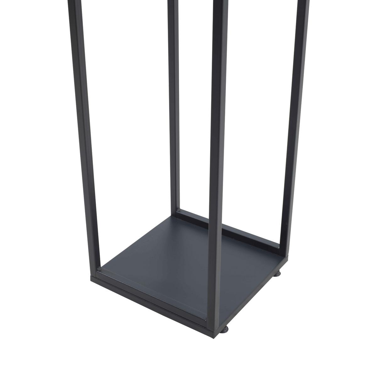 KAMINHOLZREGAL Tornved - Schwarz, Metall (35/120/35cm) - [en.casa]
