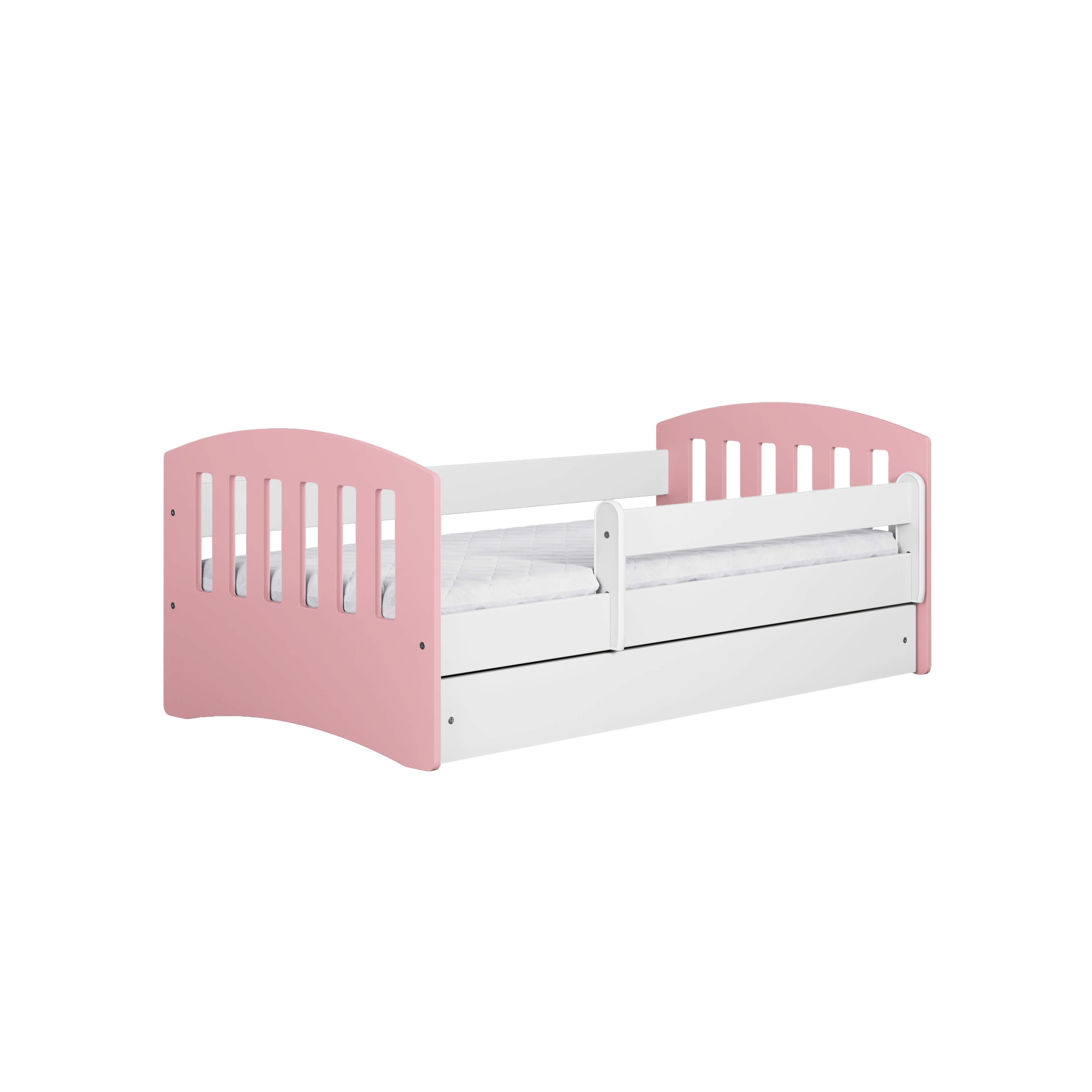 KINDERBETT CLASSIC mit Schublade ohne Matratze Hellrosa 90/65/144 - Hellrosa, Holzwerkstoff (80/140cm) - RAUMHIRSCH FURNITURE