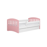 KINDERBETT CLASSIC mit Schublade und Matratze Hellrosa 90/65/184 - Hellrosa, Holzwerkstoff (80/180cm) - RAUMHIRSCH FURNITURE