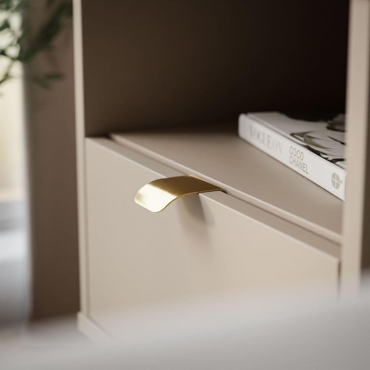 NACHTTISCH ALDO mit LED-Beleuchtung Kaschmir - Kaschmir, Holzwerkstoff (38/46/33cm) - Lookway
