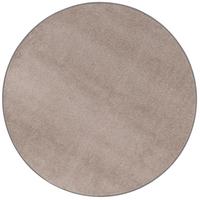 TREND VELOURS TEPPICH JOY RUND - Taupe, Textil (100/100cm) - Snapstyle