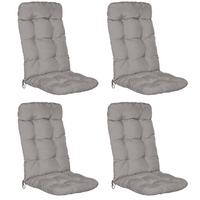 HOCHLEHNERAUFLAGE Flair HL 120/50/8cm Hellgrau (4tlg) - Hellgrau, Textil (50/8/120cm) - Beautissu 