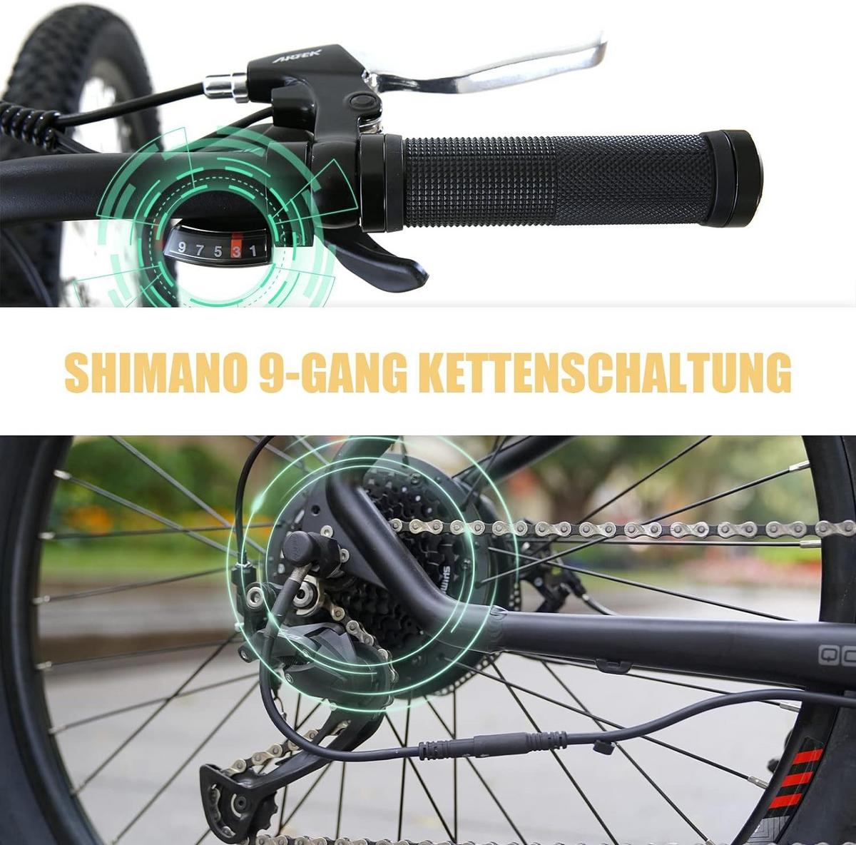ELEKTROFAHRRAD 27,5 Zoll 25km/h Reichweite 50-90 km - Blau, Metall (125cm) - Nettlife