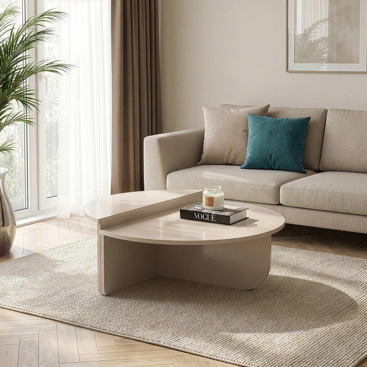COUCHTISCH (2er-Set) orion 90/90/35 cm - Kaschmir, Holzwerkstoff (9.5/90/35cm) - Calicosy