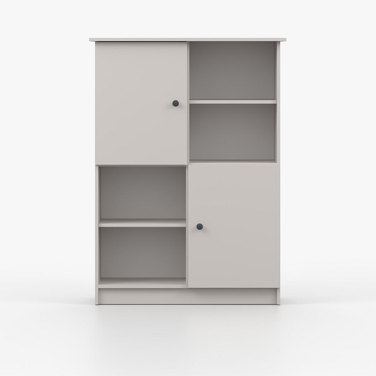 REGAL OLAF II 95cm/130cm/43cm Kaschmir, Griff Anthrazit - Kaschmir/Anthrazit, Holzwerkstoff/Metall (95/130/43cm) - imoebel24