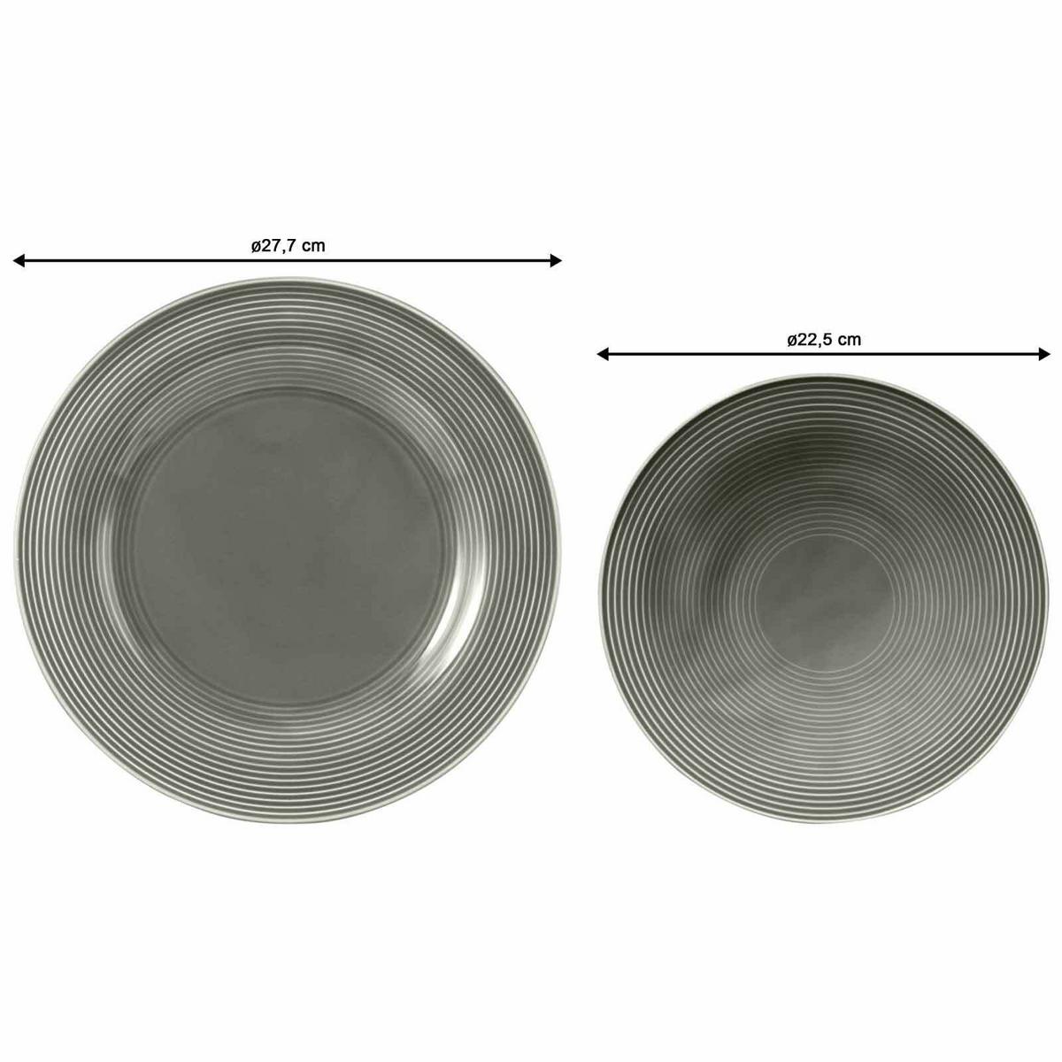 TAFELSERVICE Beat Color Glaze Perlgrau 12-tlg. - Grau, Keramik (32.3/23.5/32.3cm) - Seltmann Weiden