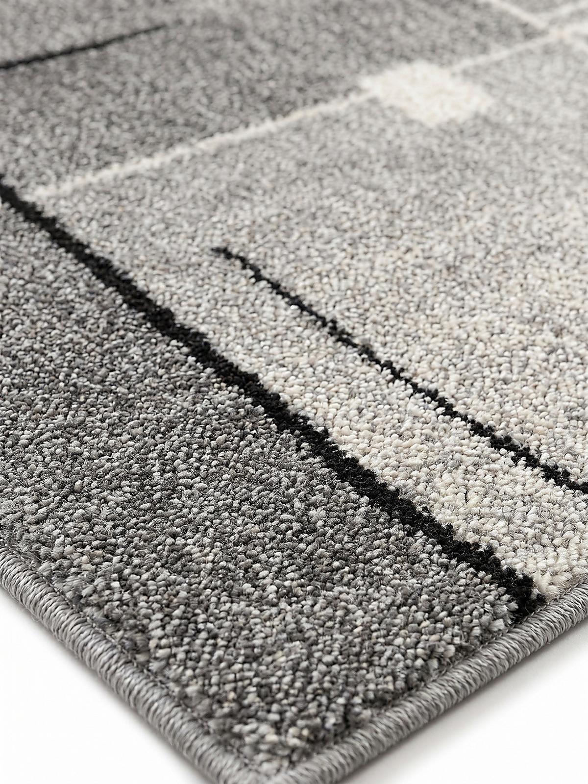 TEPPICH Niederflor Patchwork THUR Polypropylen Grau 80 x 140 cm - Grau, Textil (80/140cm) - KADIMA DESIGN