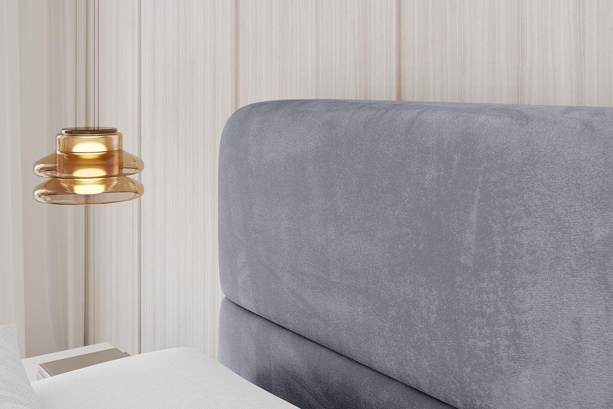 POLSTERBETT mit Bettkasten und Lattenrost, Boxbett ohne Matratze - ELVA 180x200 Grau - Grau, Holzwerkstoff/Textil (180/200cm) - ALTDECOR
