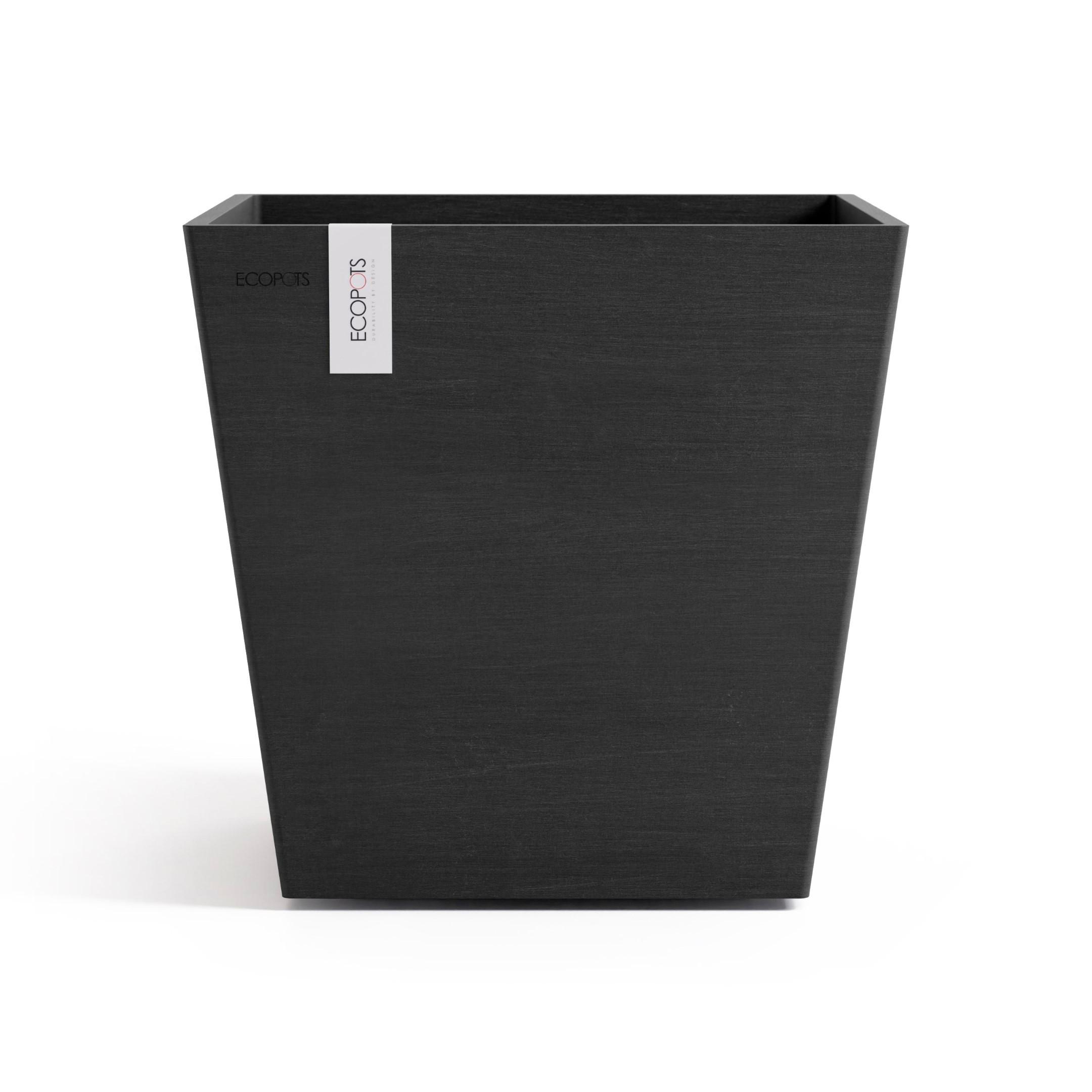 BLUMENTOPF mit Wasserreservoir Rotterdam 35/35/34,4 cm Dunkelgrau - Dunkelgrau, Kunststoff (35/34.4cm) - Ecopots