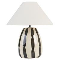 TISCHLAMPE Beige Luchetti - Beige/Schwarz, Keramik (35/35/43cm) - Beliani