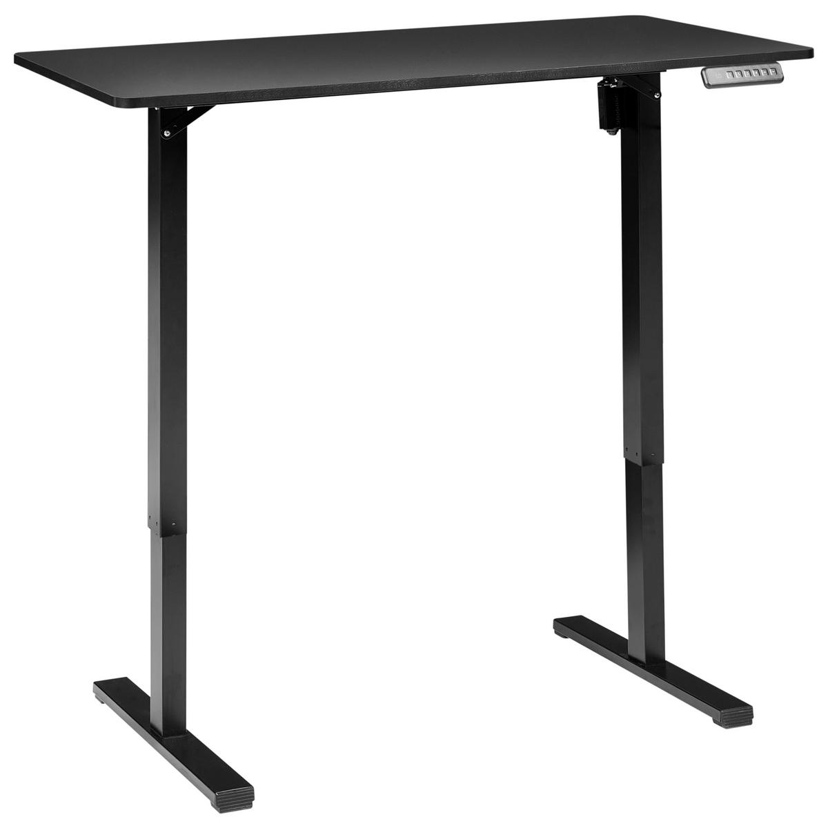 SCHREIBTISCH elektrisch höhenverstellbar 120/60 cm Schwarz Tavares - Schwarz, Holzwerkstoff/Metall (60/120/75cm) - Beliani