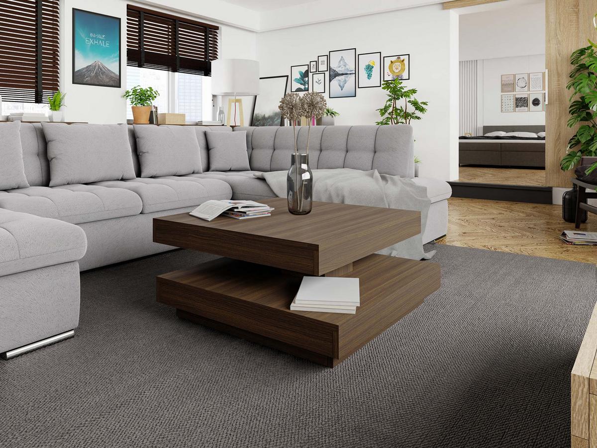 COUCHTISCH Nenani - Nussbaumfarben, Holzwerkstoff (70/70/34cm) - MIRJAN24