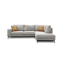 ECKSOFA MEDIOLANE 5-Sitzer, hellgrau - Hellgrau, Holzwerkstoff/Textil (282/219cm) - Wozimo