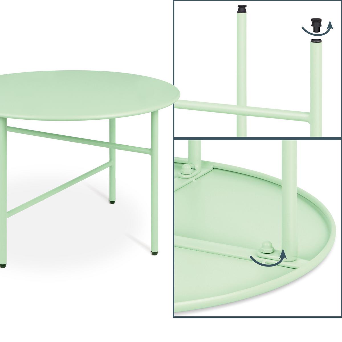 BEISTELLTISCH Finn Ø 53/36 cm Mintgrün - Mintgrün, Metall (53/53/36cm) - BoMoe