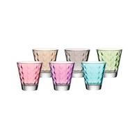 TRINKGLÄSER Optic bunt 215 ml 6er Set - Multicolor, Glas (0.22L) - Leonardo Living
