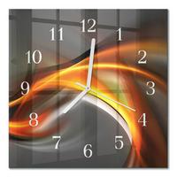 WANDUHR aus Glas 30x30 cm - Abstraktion - Multicolor, Glas (30/30/0.4cm) - TULUP