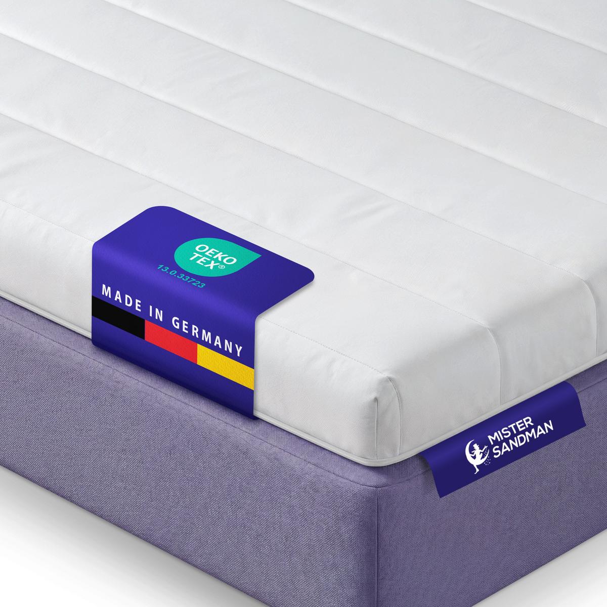 KALTSCHAUMTOPPER 100x200 cm – 5 cm Matratzentopper für durchgehenden Liegekomfort - Weiß, Textil (100/200cm) - Mister Sandman