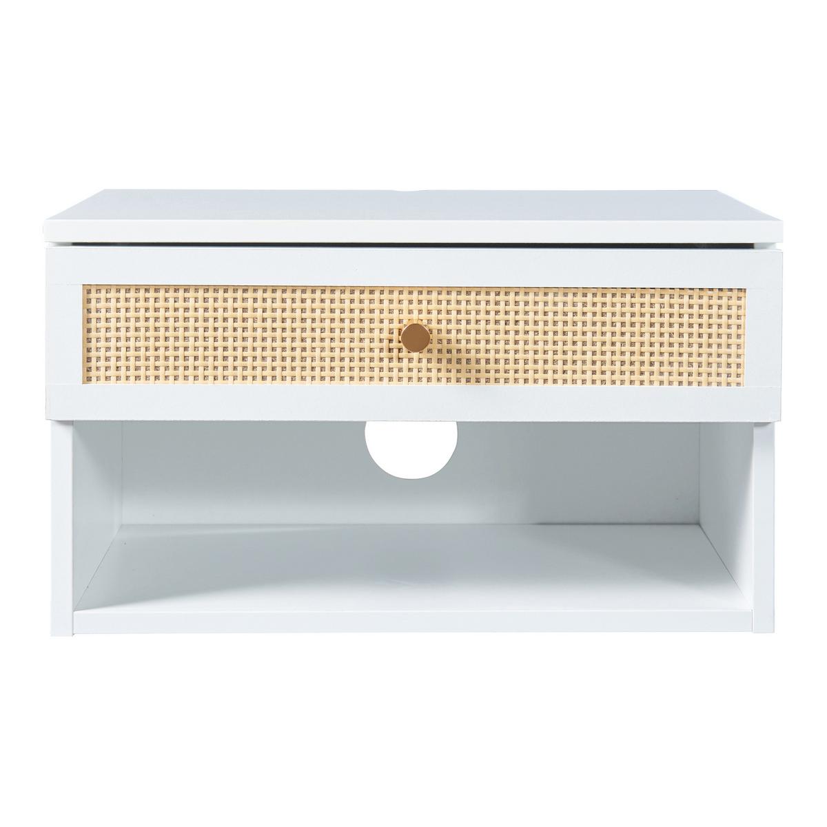 WANDREGAL Eiker - Goldfarben/Weiß, Holzwerkstoff/Kunststoff (31.5/23/40cm) - [en.casa]