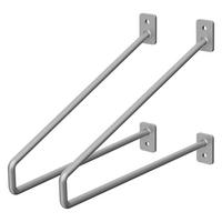 REGALHALTERUNG 2er Set - Grau, Metall (18/2.3/26.5cm) - ML-DESIGN