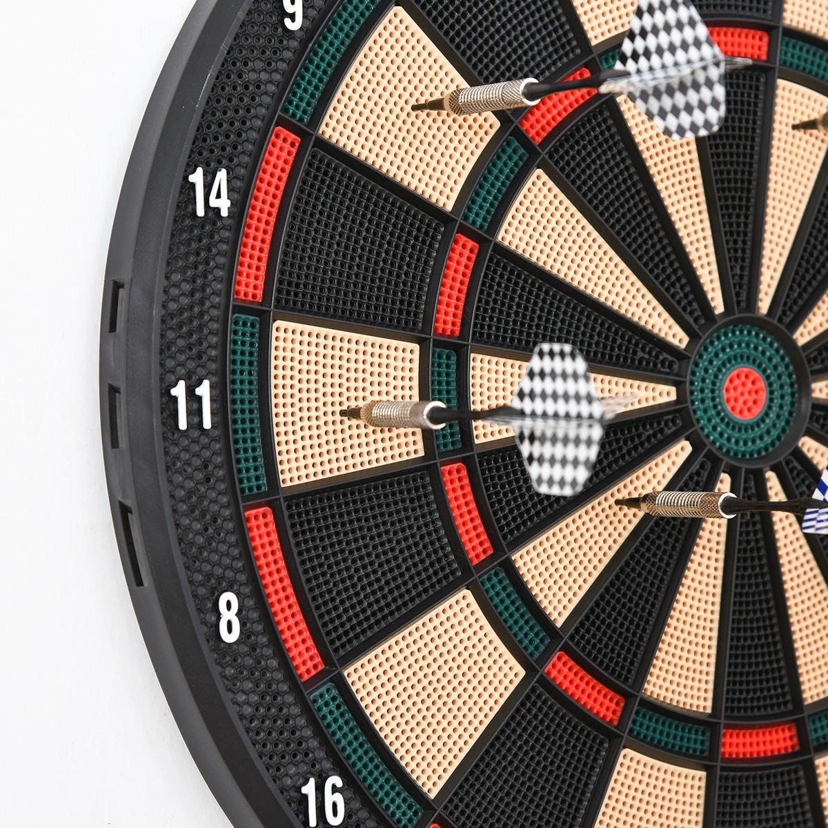 ELEKTRONISCHE Dartscheibe - Schwarz, Kunststoff (39.5/44cm) - HOMCOM