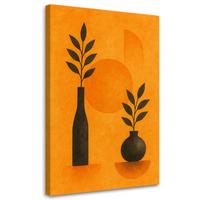 LEINWANDBILD Abstraktion 60x90cm - Orange, Textil (60/90cm) - Feeby