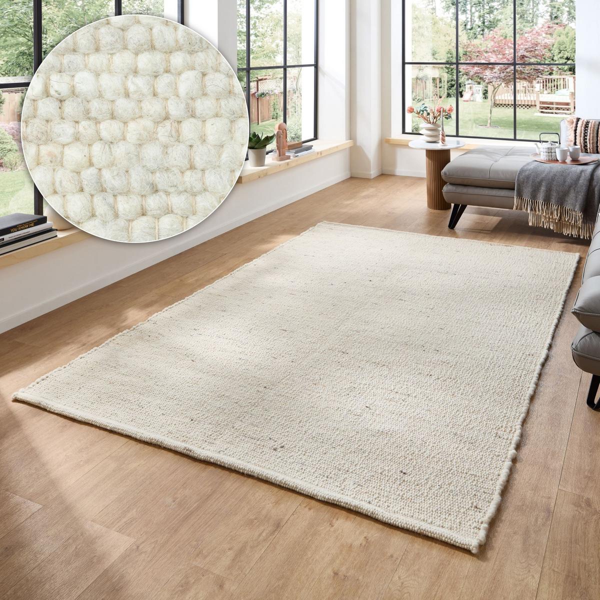HANDWEBTEPPICH Anden 120x180 cm - Naturfarben, Textil (120/180cm) - Rug and Roll