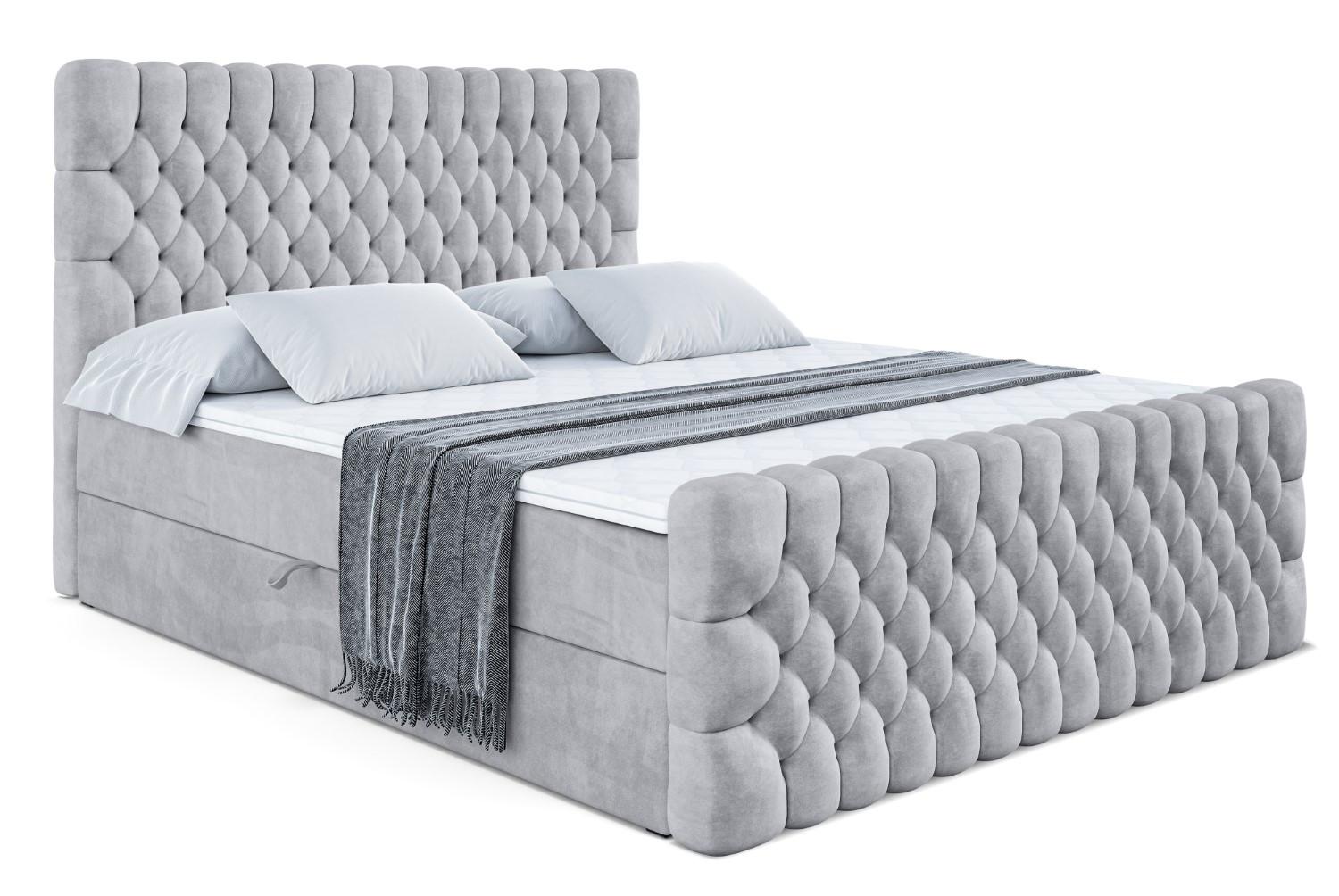BOXBETT SERENE-Z - 120 x 200 - H3 - Hellgrau - Hellgrau, Holzwerkstoff (120/200cm) - ALTDECOR