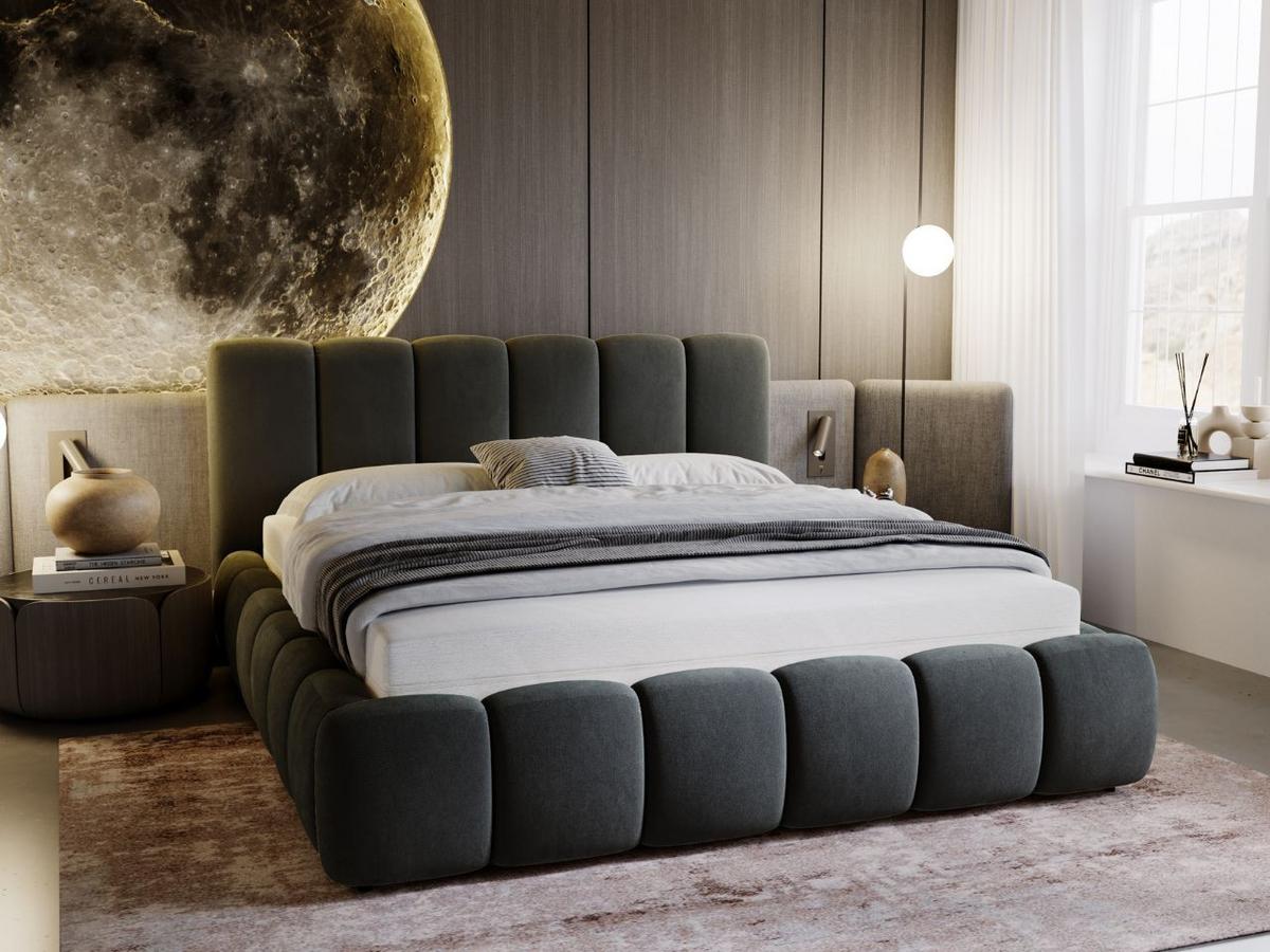 POLSTERBETT Cloud 160x200 Dunkelgrau - Dunkelgrau, Textil (160/200cm) - Graingold