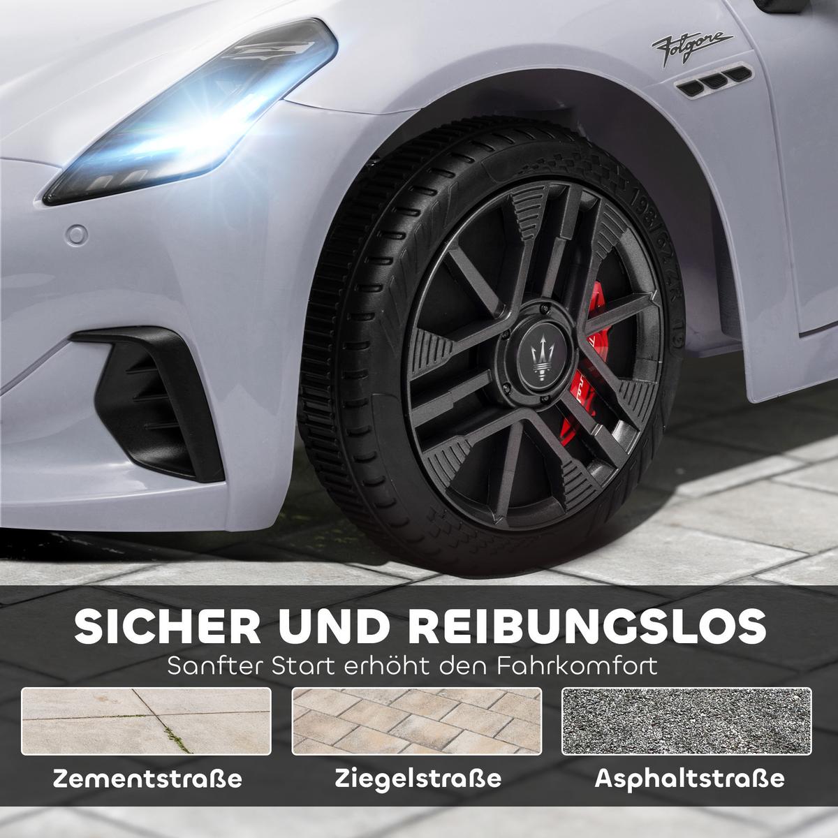 KINDER Elektroauto 12V Kinderauto mit 2,4 GHz Fernbedienung, 2 Motor, Grau - Grau, Kunststoff (98/59/43cm) - AIYAPLAY