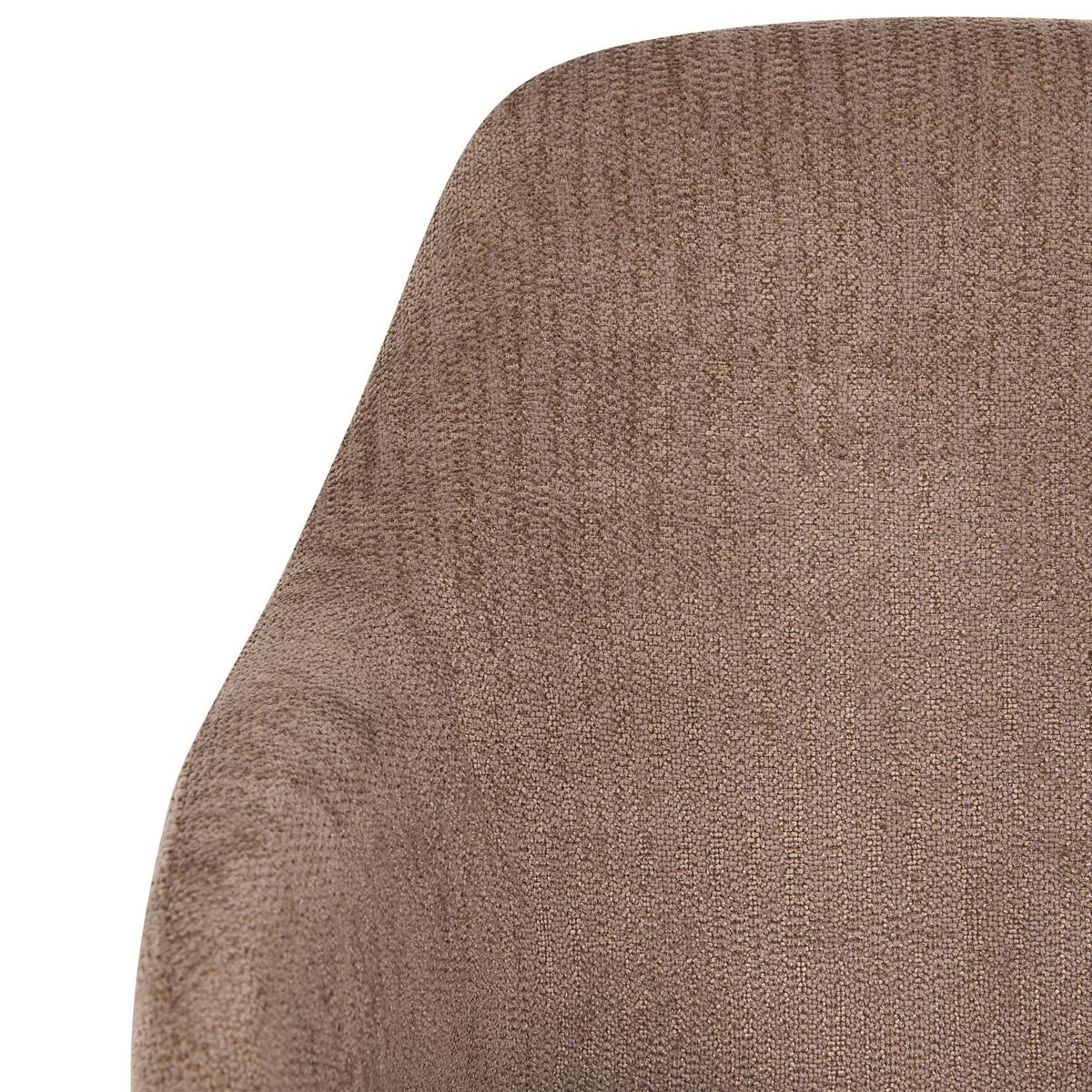 SCHREIBTISCHSTUHL Braun Rivlav - Braun, Textil/Metall (60/77/60cm) - Beliani