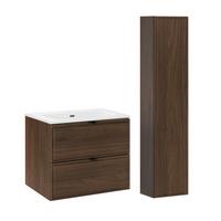 BADMÖBEL 61cm Elias 2er-Set Holz - Braun, Holzwerkstoff (61/50/46cm) - Petits-meubles