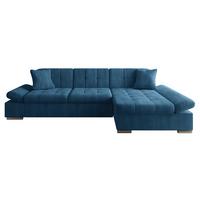 ECKSOFA Montana Cord, Seite: Rechts - Dunkelblau, Holz/Textil (278/161cm) - MIRJAN24