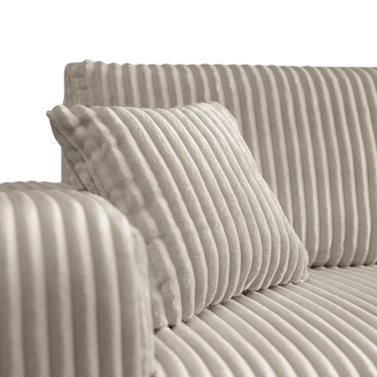 ECKSOFA MOVE mit Schlaffunktion und Bettkasten, Tilia 01 - Creme, Textil (247/143cm) - Lookway