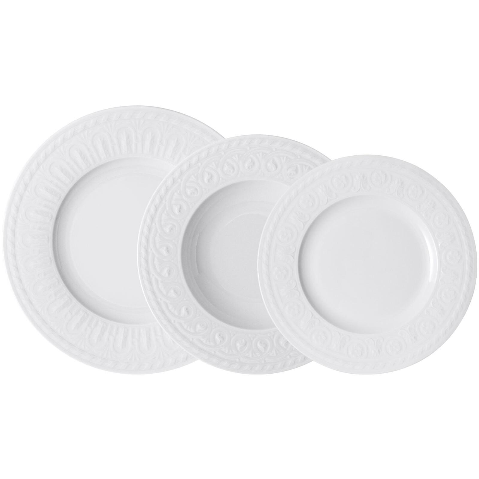 TELLER-SET Cellini weiß 12-tlg. - Weiß, Keramik (2/2/2cm) - Villeroy & Boch