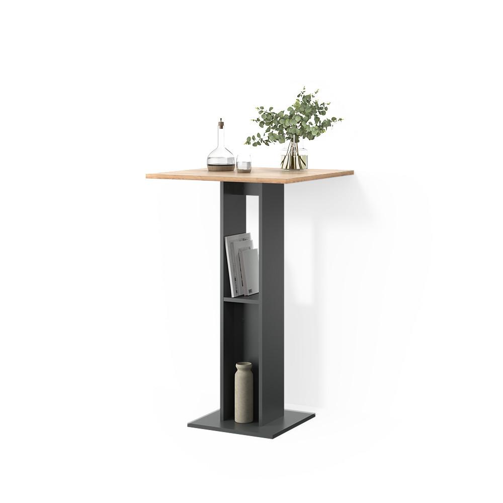 BARTISCH Regusa Goldkraft Eiche/Anthrazit 65 x 65 cm - Honigeiche/Anthrazit, Holzwerkstoff (65/65/106cm) - Livinity®