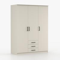 KLEIDERSCHRANK Szantal 3D 151 cm, 151/207/59, 3-türig, Champagner - Champagner, Holzwerkstoff (151/207/59cm) - imoebel24