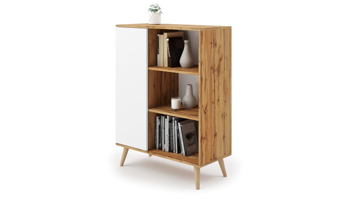 BÜCHERREGAL Fondi - Eiche Bianco, Holzwerkstoff (90/116/40cm) - RAUMHIRSCH FURNITURE