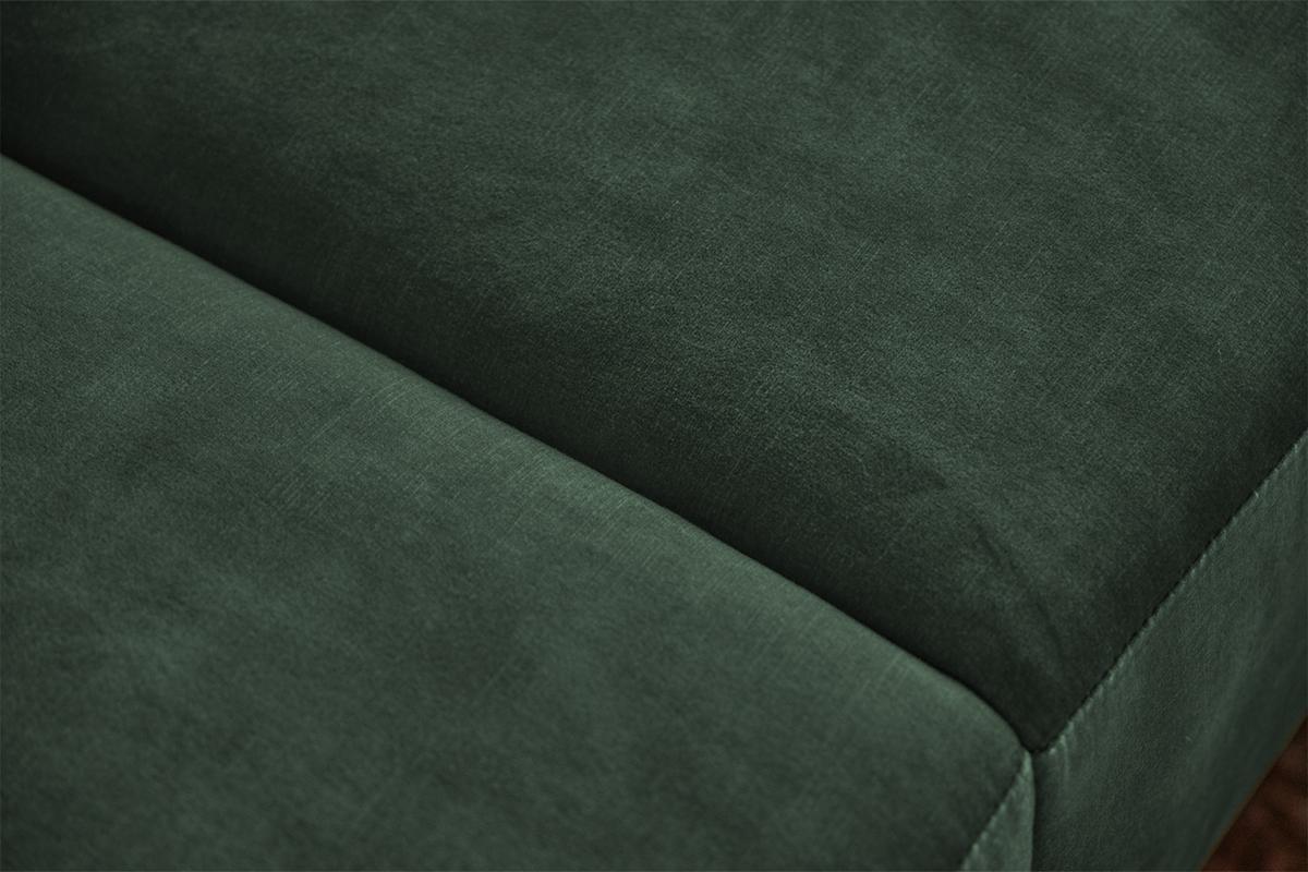 SOFA NILO Grün Velvet - Silberfarben/Grün, Textil (220/77/87cm) - KAWOLA