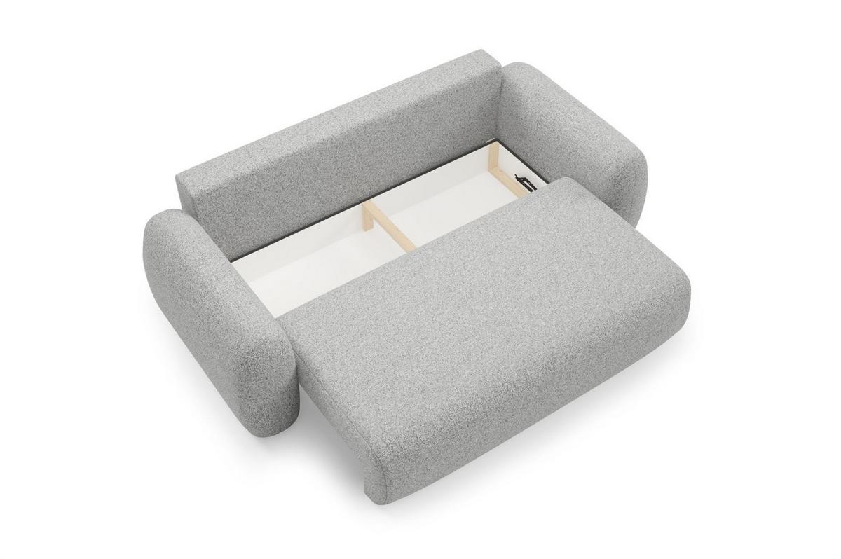 SCHLAFSOFA Gaston - Hellgrau, Holzwerkstoff/Textil (266/95/110cm) - Fun Möbel